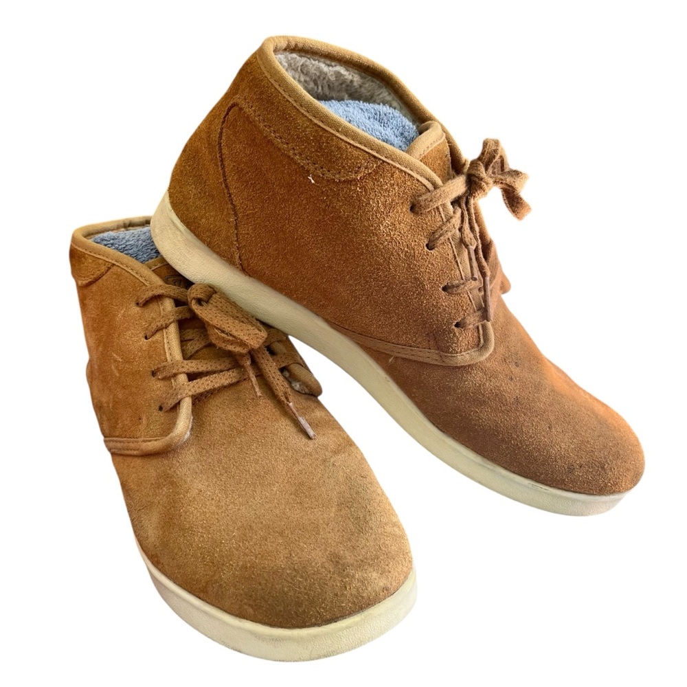 DC Fleece Lined Men's Brown Suede Casual Shoes Size 11